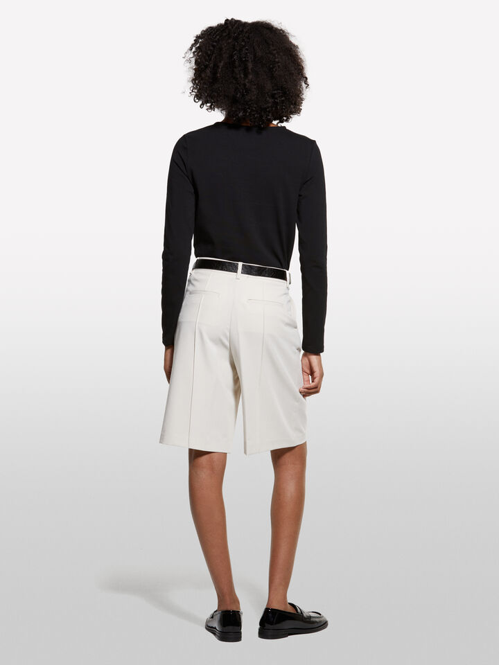 Bermuda beige coupe décontractée - shorts pour femme - Beige | Sisley image number 2